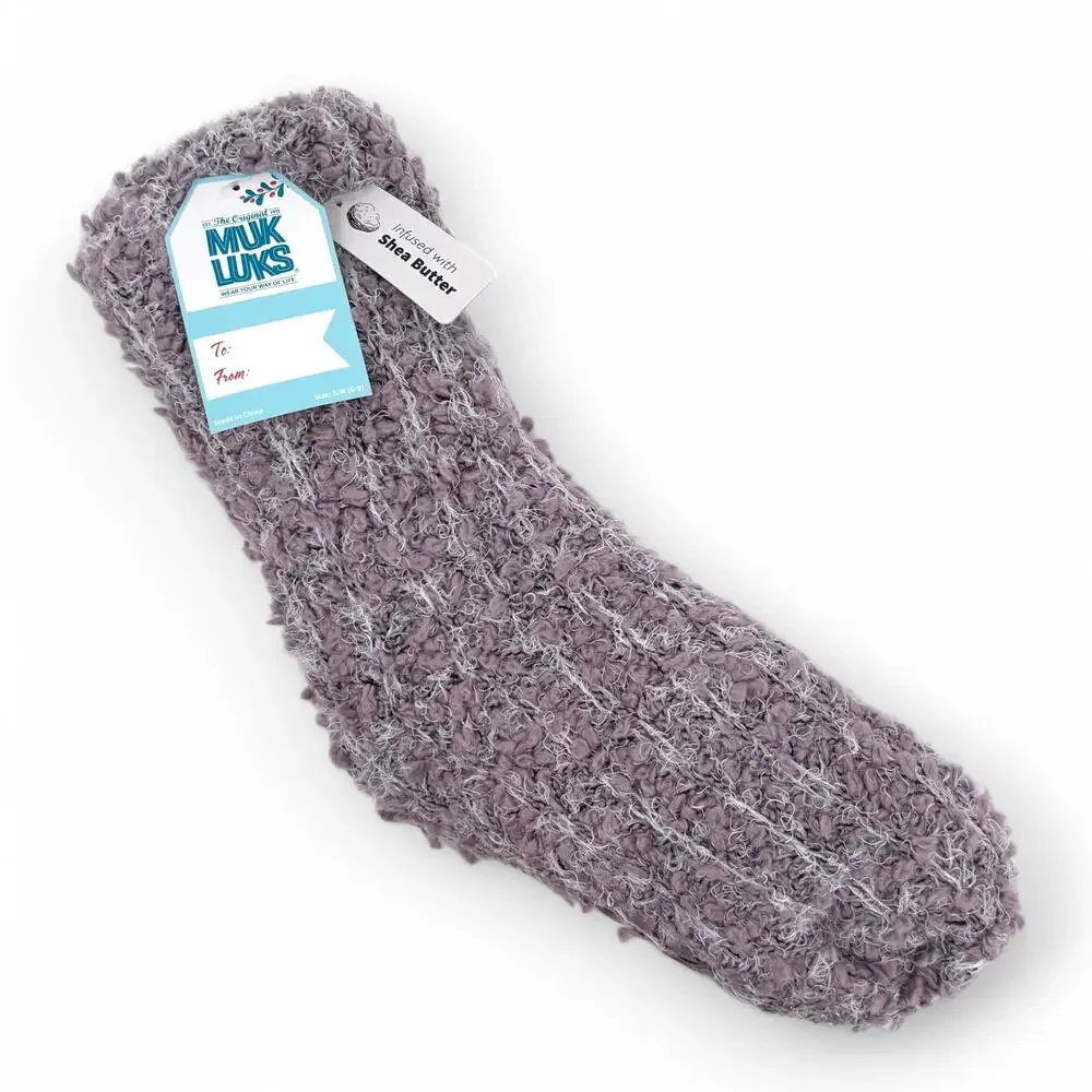 Muk Luks Lavender Cabin Socks Shea Butter Infused No Slip S/M 6-8